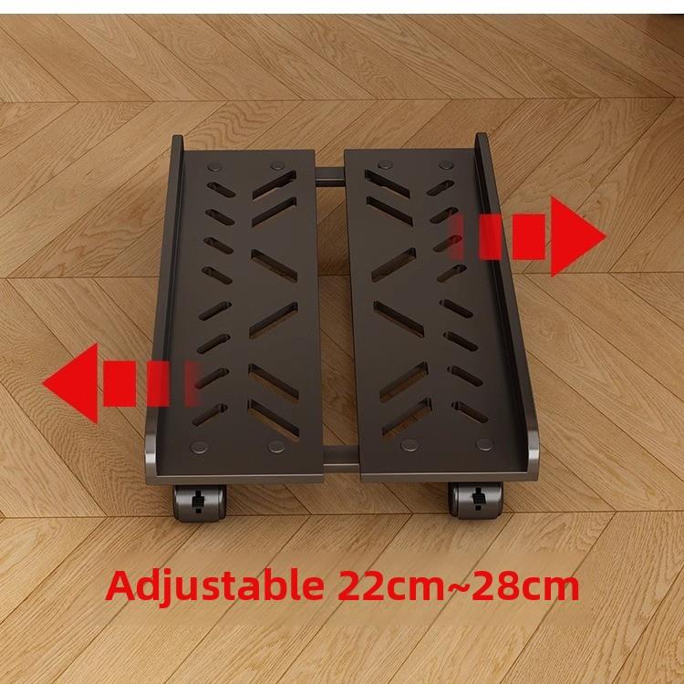 Computer host bracket bracket removable chassis base pulley telescopic storage rack home desktop office tray