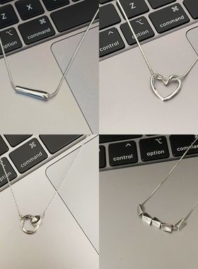 6条装小蛮星星链女吊坠ins项链小众高级冷淡锁骨设计粉色花朵新款