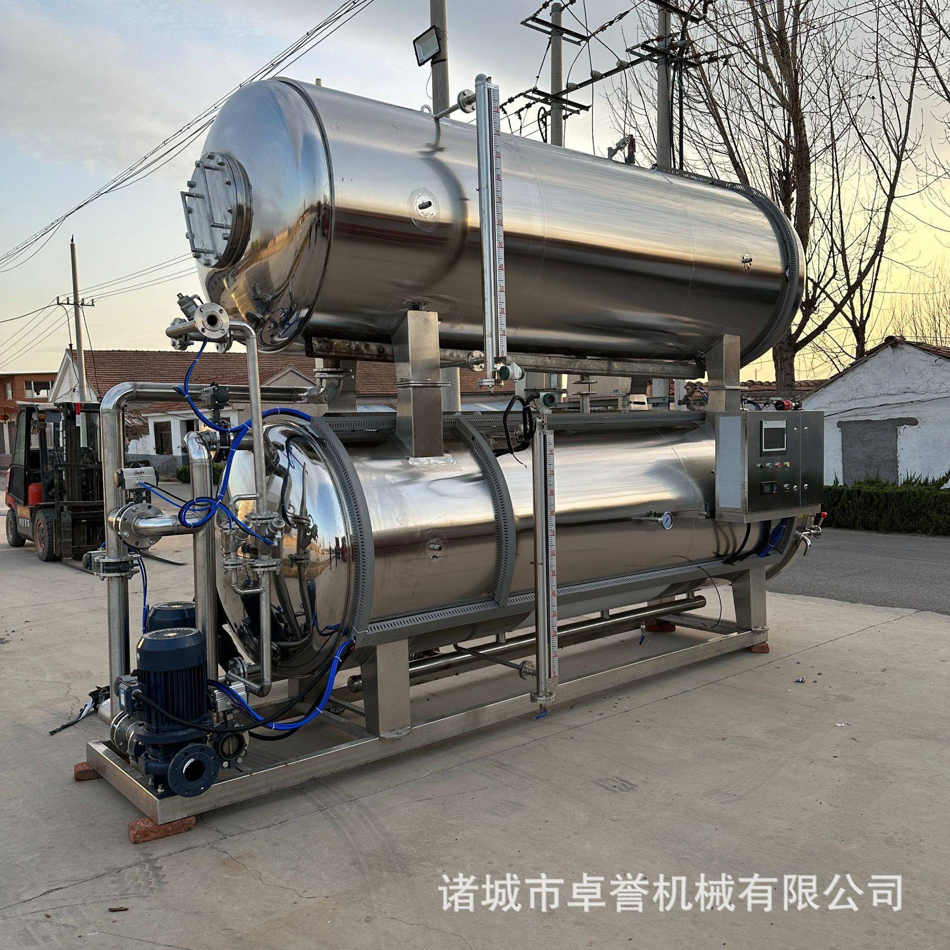 内蒙古牛肉干加工成套设备卤煮鸭舌杀菌锅猫粮猫条猫湿饭杀菌釜 - 图1