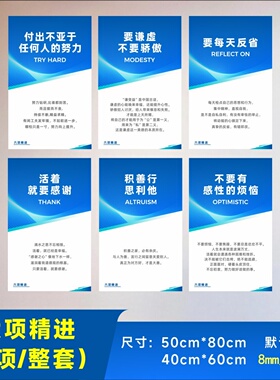 PVC板六项精进经营12条文化墙贴