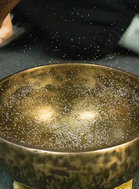 手工颂钵尼泊尔钵音碗铜钵铜磬乔迁新居礼物收藏客厅玄关禅房摆件