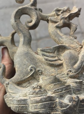 仿古出土青龙铜摆件纯铜招財龙办公室家居青龙装饰摆设