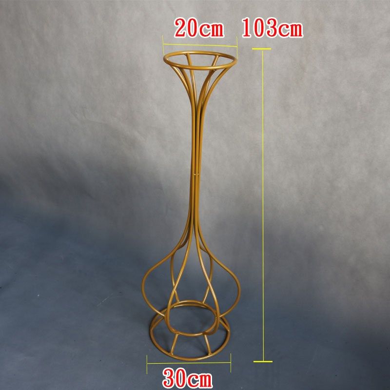 新款婚庆道具铁艺桌花花器架子婚礼装饰摆件一品花器T台现场路引,淘宝优惠券,粉丝福利购,淘宝优惠卷