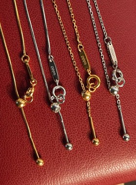 不褪色针式万能手链金色银色diy串珠o字八角蛇骨链细款 防脱设计