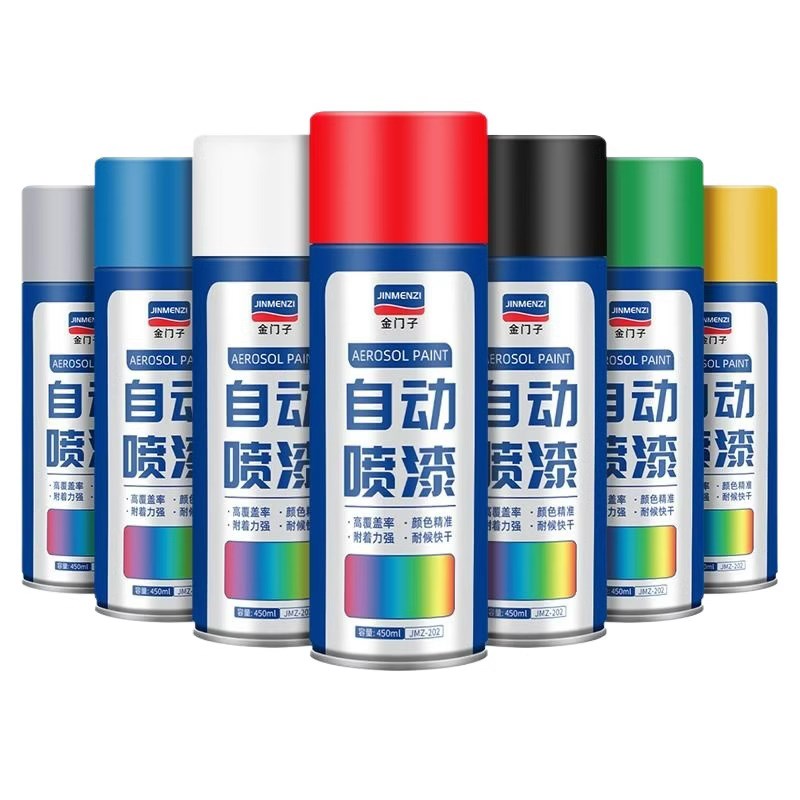 自动手摇自喷漆金属防锈家具木器汽车涂鸦银色黑色白色油漆罐 - 图3