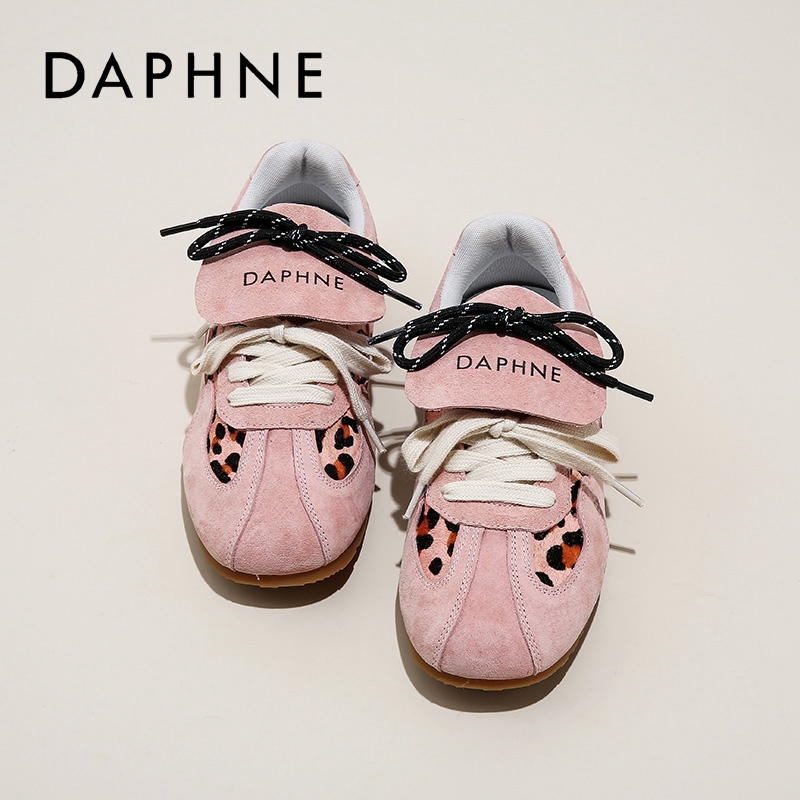 Daphne/达芙妮2025爆款德训鞋冬琥珀流光时尚百搭ins复古出游女鞋 - 图0