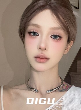 DIGU独特小众设计简约金属项圈项链女个性素圈项圈冷淡风颈链配饰