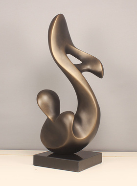 雕塑艺术品现代玻璃钢软装饰品高档样板房客厅抽象摆放件