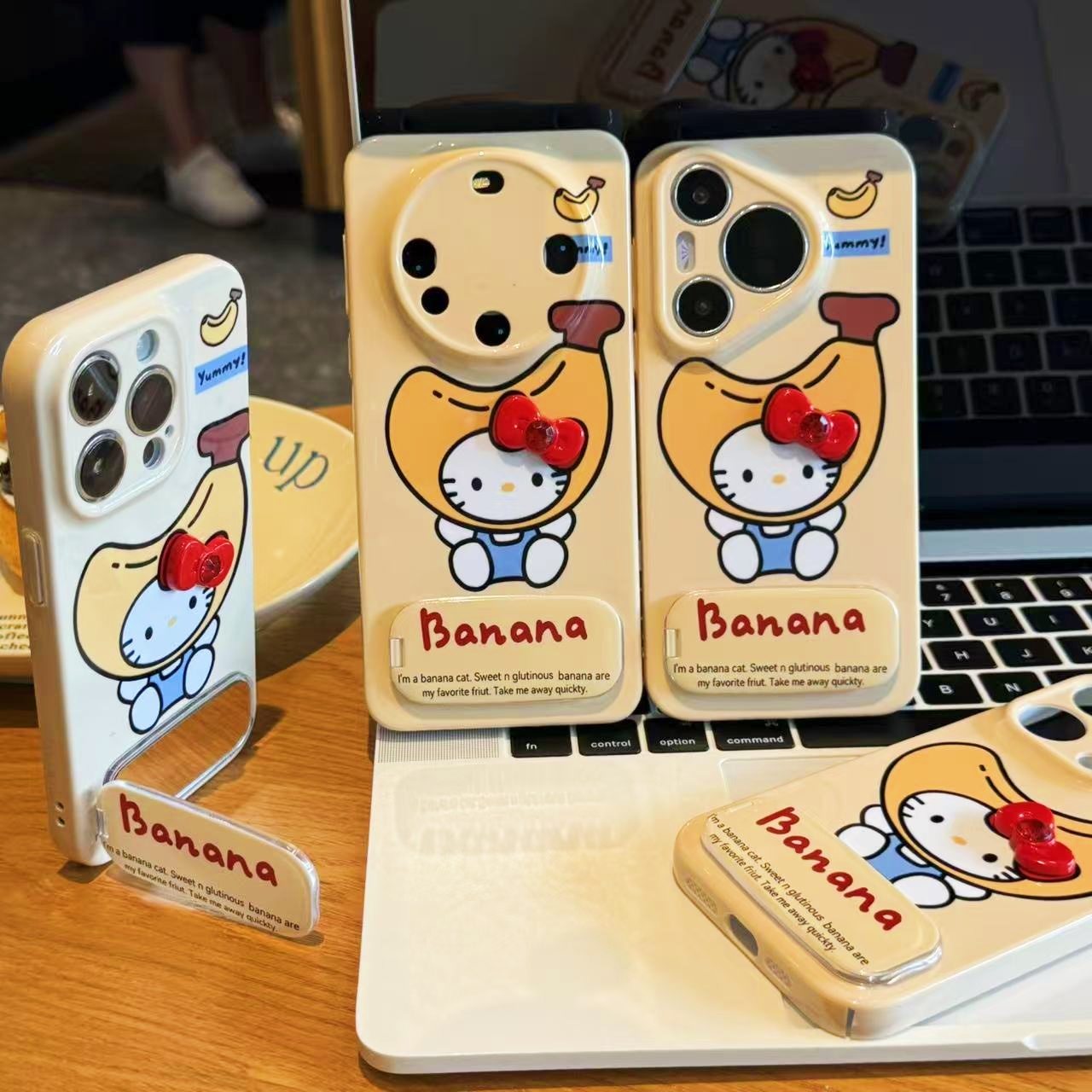 蝴蝶结香蕉kt支架新款适用苹果17Pro手机壳iPhone16max小米15华为mate70pura80k60reno14荣耀200x100magic7 - 图1