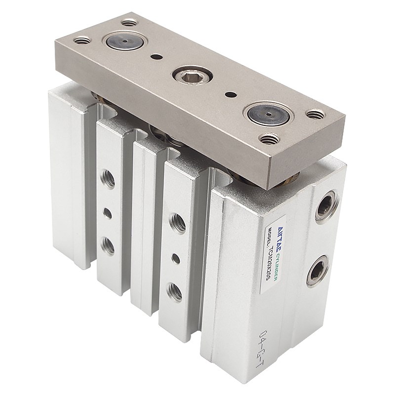 亚德客气动铜套轴承小型导杆三轴气缸TCM20X20*25-40 50 75 100-S - 图3