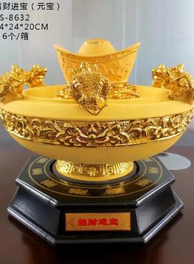 绒沙8635金平聚宝金钱蟾摆件工艺品貔貅摇树盆安保险公司保销酒会