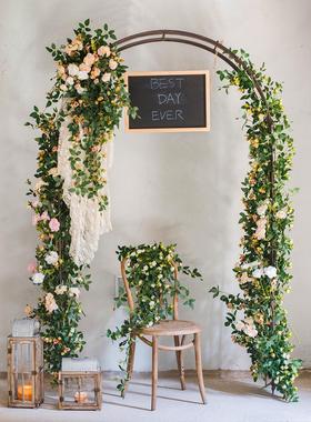 掬涵铁艺外拱门架爬藤架TY06911 花园支架攀爬架植花物架户庭花院