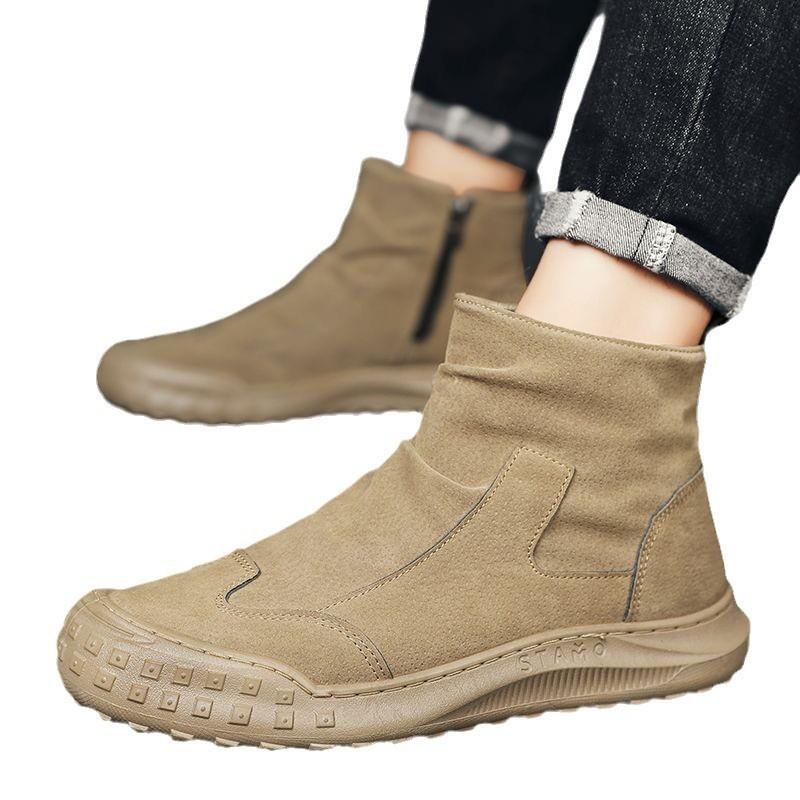 New handmade retro Chelsea boots for women 2026 new autumn and winter pleated boots thin chimney small short boots short tube