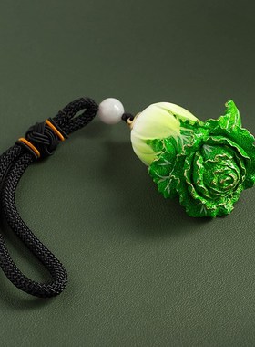 铜白菜手把件男士随身百财聚来摆件八方来财挂件开业乔迁伴手礼品