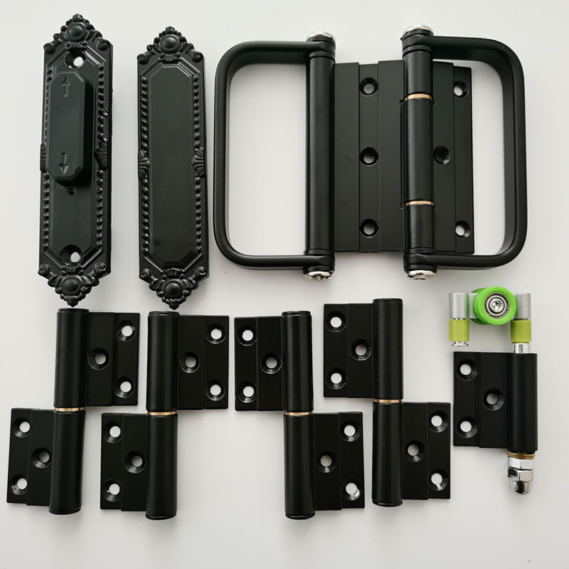 折叠门移门配件阳台厨房浴室门玻璃门五金合页吊轮铝合金门门配 - 图0