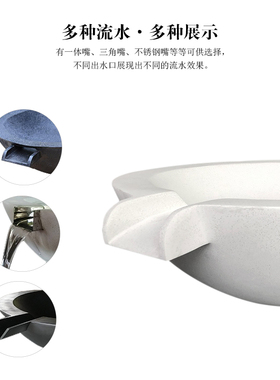 流水摆件水钵水景喷泉水系流水碗水盆循环瀑布池塘水池泳池可订制