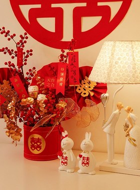 结婚礼物长明灯婚房布置床头柜装饰台灯摆件新婚订婚礼物送新人