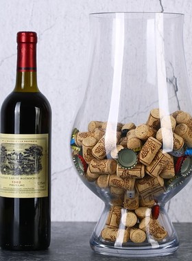 创意欧式超大号玻璃艺术家居装饰摆件红酒软木塞收藏瓶收纳罐定制