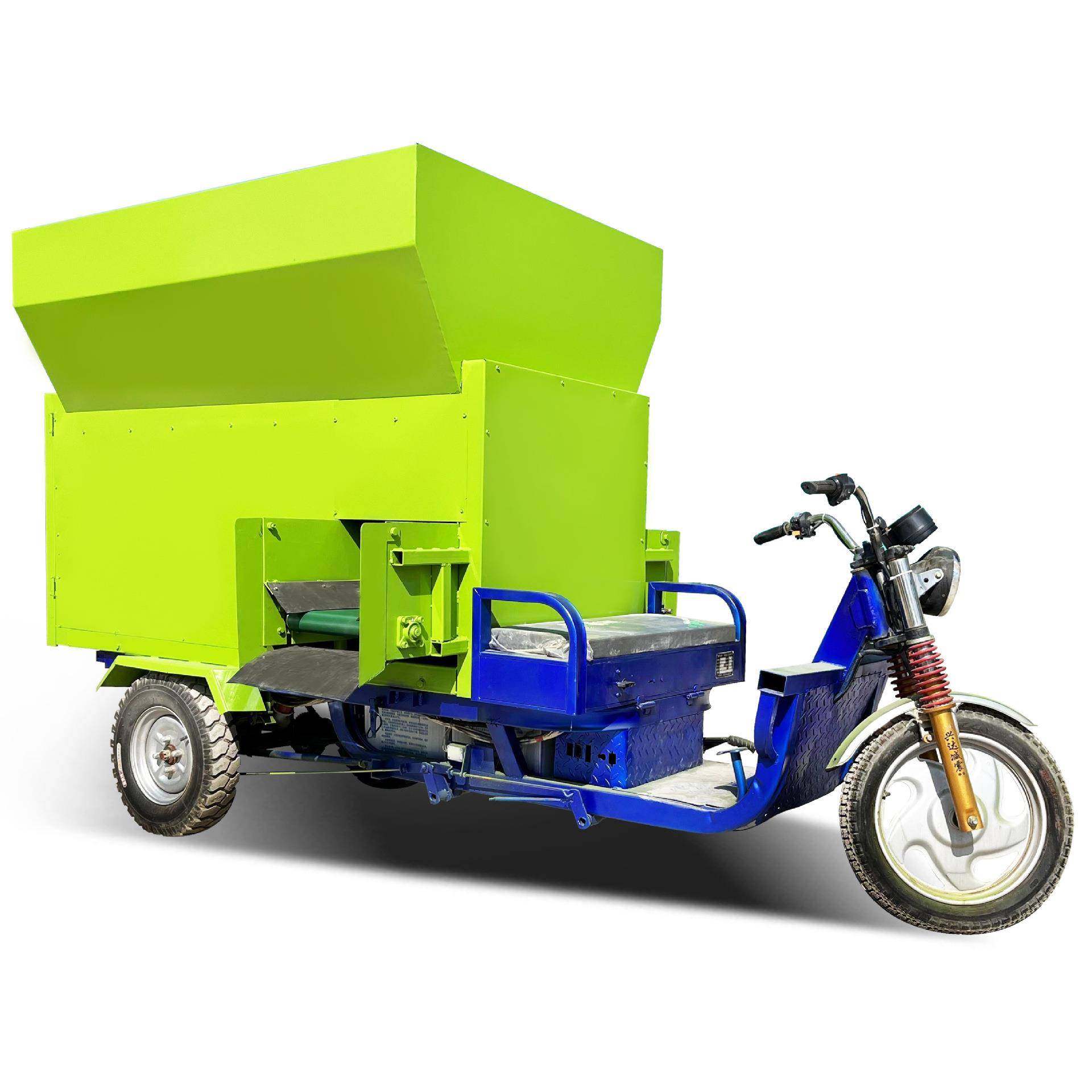 电动款三轮撒料车牛羊圈舍双出料青储抛料车牧场行走式运草布料机,淘宝优惠券,粉丝福利购,淘宝优惠卷