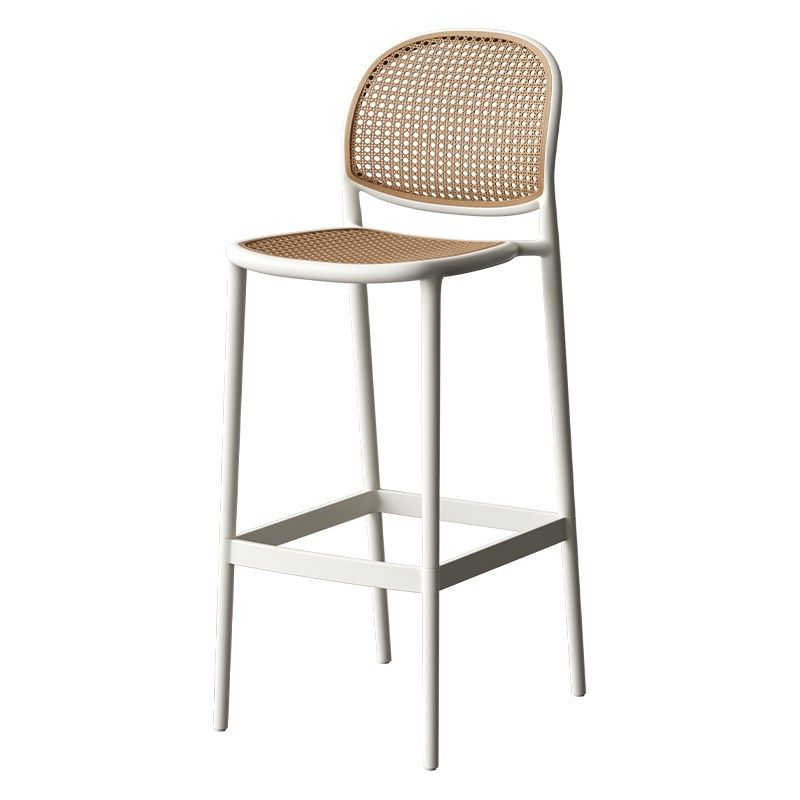 北欧吧台椅简约家用高脚椅叠放酒吧凳子户外靠背轻奢塑料编藤吧椅,淘宝优惠券,粉丝福利购,淘宝优惠卷