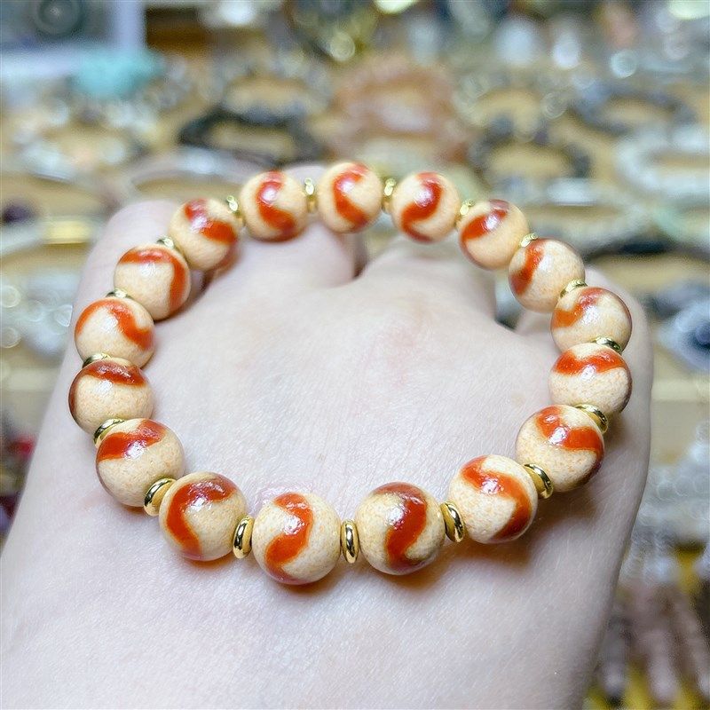 红肉多宝天珠手链项链手串锁骨绳两件套,淘宝优惠券,粉丝福利购,淘宝优惠卷