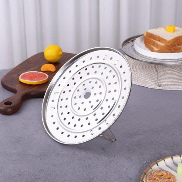 加厚304不锈钢蒸格蒸片家用带脚高蒸架蒸笼支架篦子加高隔水蒸屉,淘宝优惠券,粉丝福利购,淘宝优惠卷