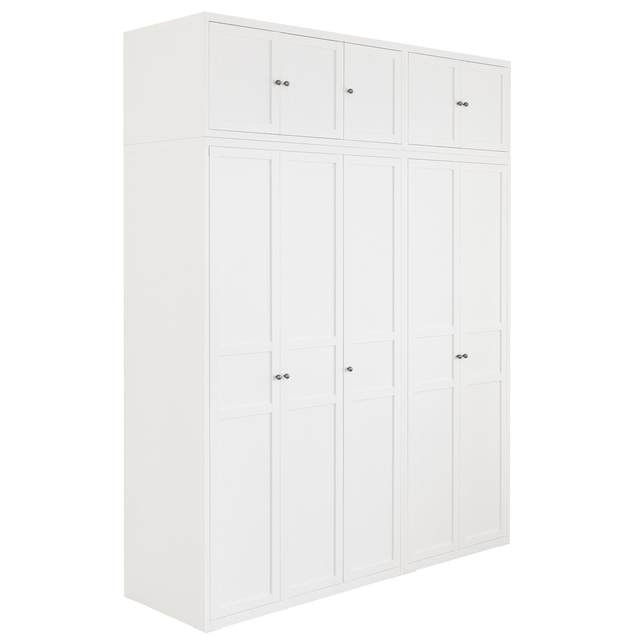 Xingong whole house steel three-door wardrobe home bedroom 60cm Nordic simple modern storage cabinet metal storage cabinet