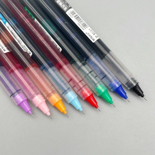 晨光笔记神器Z-1速干彩色直液式走珠笔0.5mm全针管速干水笔大容量学生用课堂笔记标注刷题作业考试黑笔M2002 - 图1