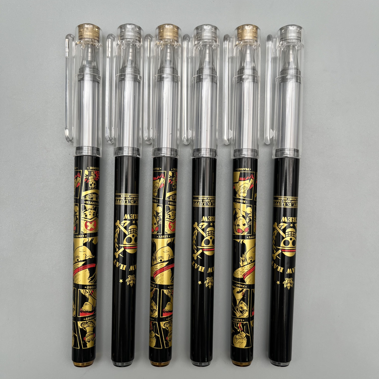 晨光航海王拔盖中性笔0.5mm黑色子弹头速干中空护套学生用笔记刷题作业考试办公高颜值动漫签字笔水笔B6702,淘宝优惠券,粉丝福利购,淘宝优惠卷