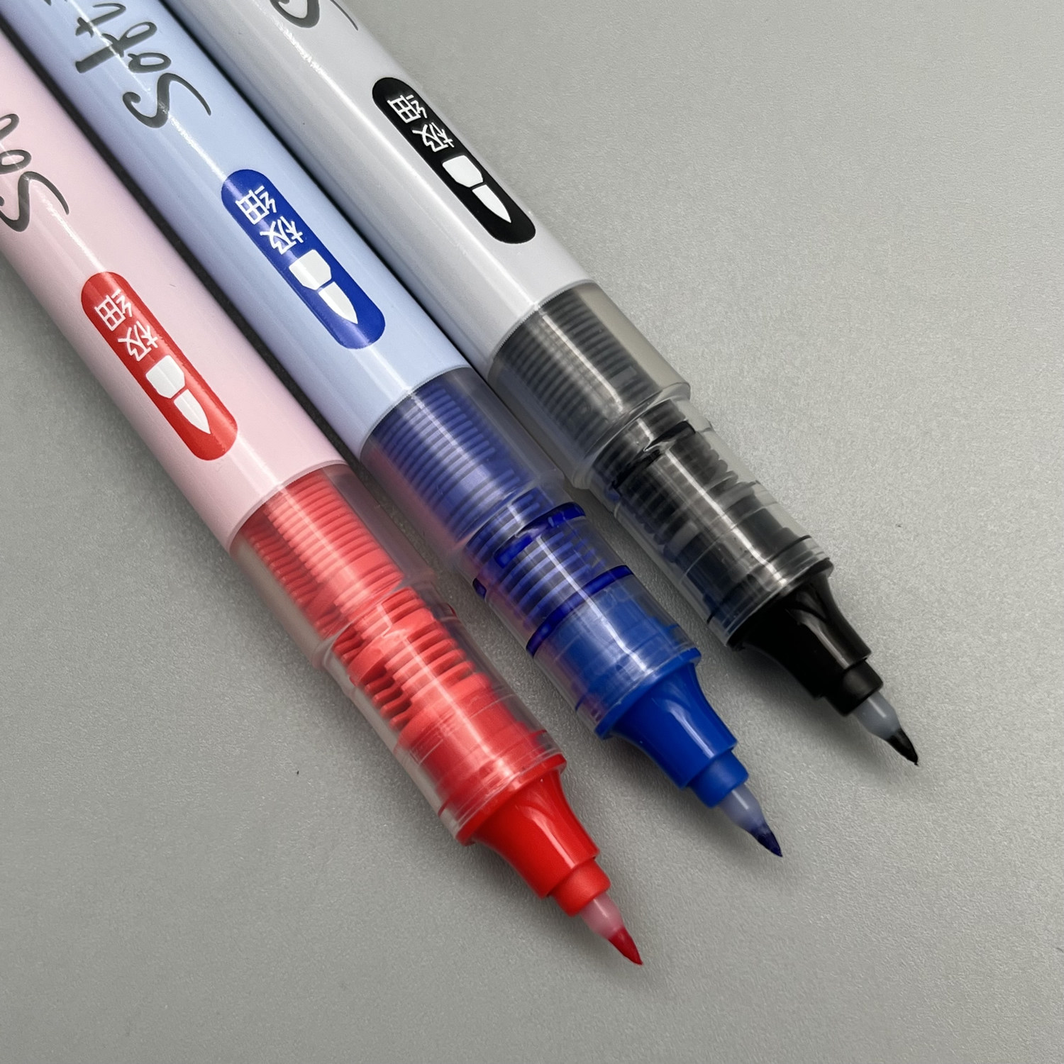 点石直液式软头笔极细柔字笔黑色红色蓝色写字更好看大容量笔记标注学生用画画练字签字高颜值秀丽笔DS837,淘宝优惠券,粉丝福利购,淘宝优惠卷