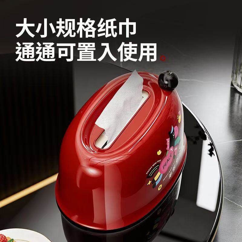 新年纸巾盒轻奢客厅茶几创意新款纸盒弹簧桌面家用餐巾纸收纳盒,淘宝优惠券,粉丝福利购,淘宝优惠卷