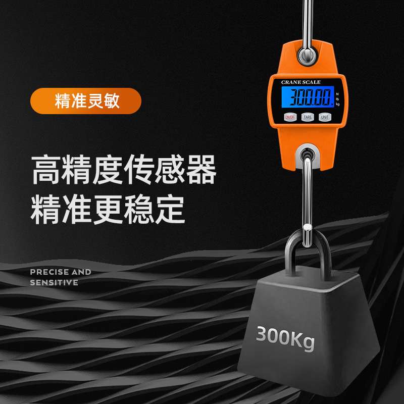 300kg便携式吊秤工业用秤小型金属吊钩秤挂钩秤手提电子秤弹簧秤 - 图2