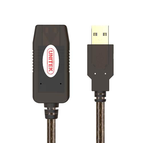 优越者(UNITEK)USB2.0信号放大延长线10米 公对母数据线Y-260 - 图2
