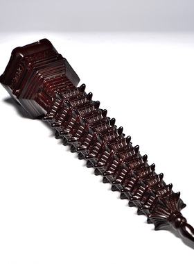 黑檀实木雕刻13层文昌塔摆件文昌塔十三层家居玄关装饰送礼工艺品