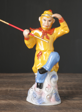 陶瓷孙悟空佛像齐天大圣美猴王战斗胜佛神像供奉家居送礼摆件