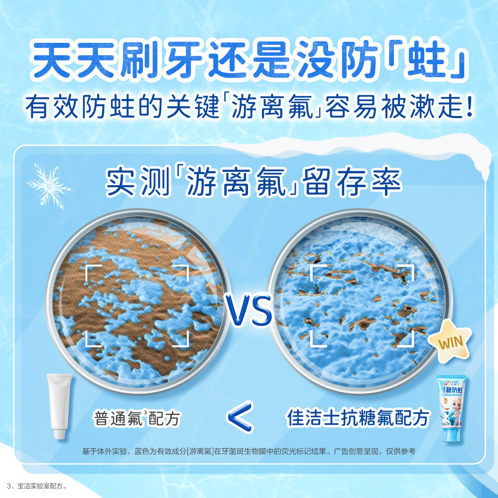 佳洁士宝贝防蛀儿童牙膏2-12岁含氟换牙期宝宝固齿洁净不伤齿正品
