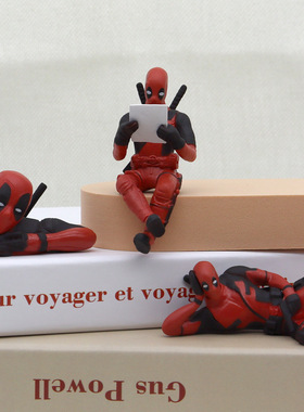 死侍模型摆件战警卧姿手办公仔举牌回眸姿势动漫周边家居办公