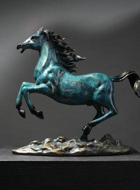 马到成功招财马办公室摆件铜工艺礼品摆饰客厅酒柜装饰品送领导高