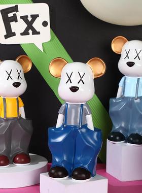 创意客厅桌面小摆件办公室电脑桌暴力熊电视柜房间室内装饰品摆设