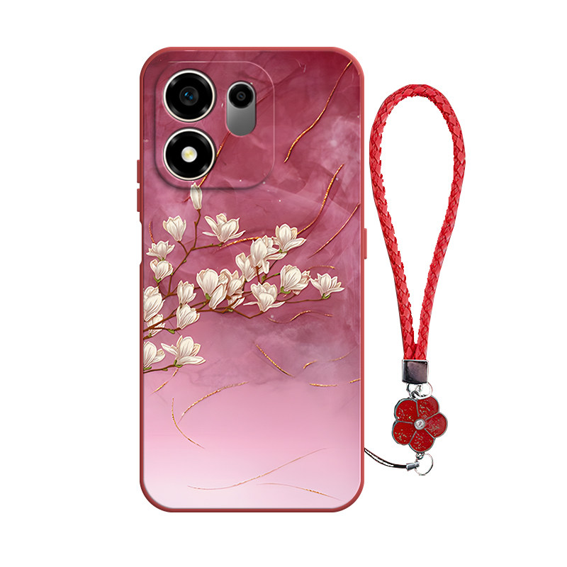 Magnolia flowers are suitable for Huawei Honor 600S mobile phone case Honor overseas international version soft rubber s5g all-inclusive 5G anti-fall protective cover 6oos Hong Kong and Macau version men and women 600s new shell