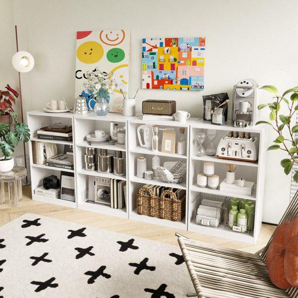 红薯爆款组合格子展示柜一体靠墙落地多层书架客厅书柜钢制置物架,淘宝优惠券,粉丝福利购,淘宝优惠卷