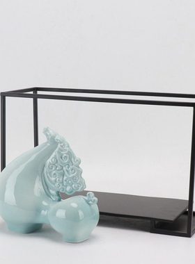 新中式陶瓷马摆件家居饰品酒店博古架客厅玄关酒柜软装骏马工艺品