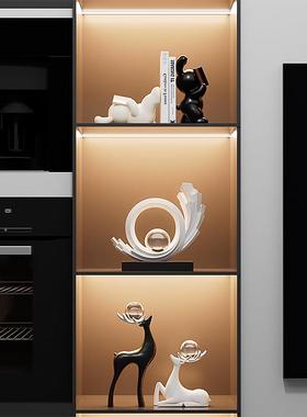 风生水起酒柜装饰品摆件轻奢高档客厅玄关电视柜办公室招财工艺品