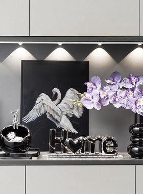 高档玄关钥匙收纳摆件入户进门口鞋柜锁匙轻奢装饰品乔迁新居礼品