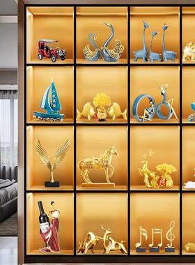 轻奢现代电视柜酒柜装饰品摆件套装客厅餐边柜摆设乔迁高档大气