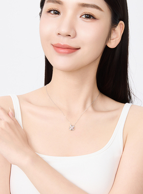 粉韵风车项链女925银送女友礼物