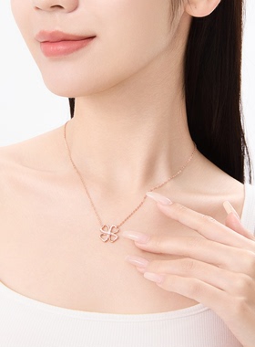 幸运四叶草纯银高级感百搭锁骨链