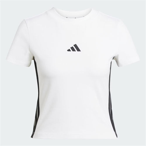 滔搏adidas阿迪达斯女子W 3S SJ BABY T运动休闲短袖T恤JE1239 - 图2