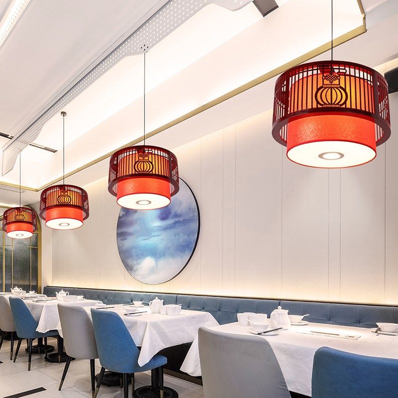 木艺餐厅饭店灯笼中式圆形饭店大厅包厢过道走廊仿古特色装饰照明,淘宝优惠券,粉丝福利购,淘宝优惠卷