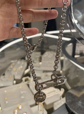 西太后大别针回形针链条吊坠粗